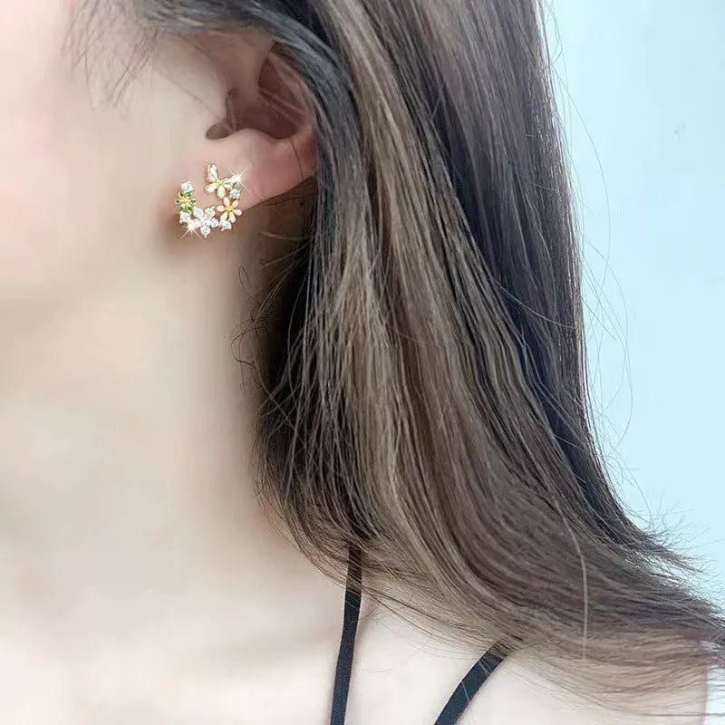 FLOWER BUTTERFLY EARRINGS