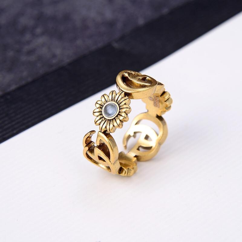 Vintage Bronze Flower Ring