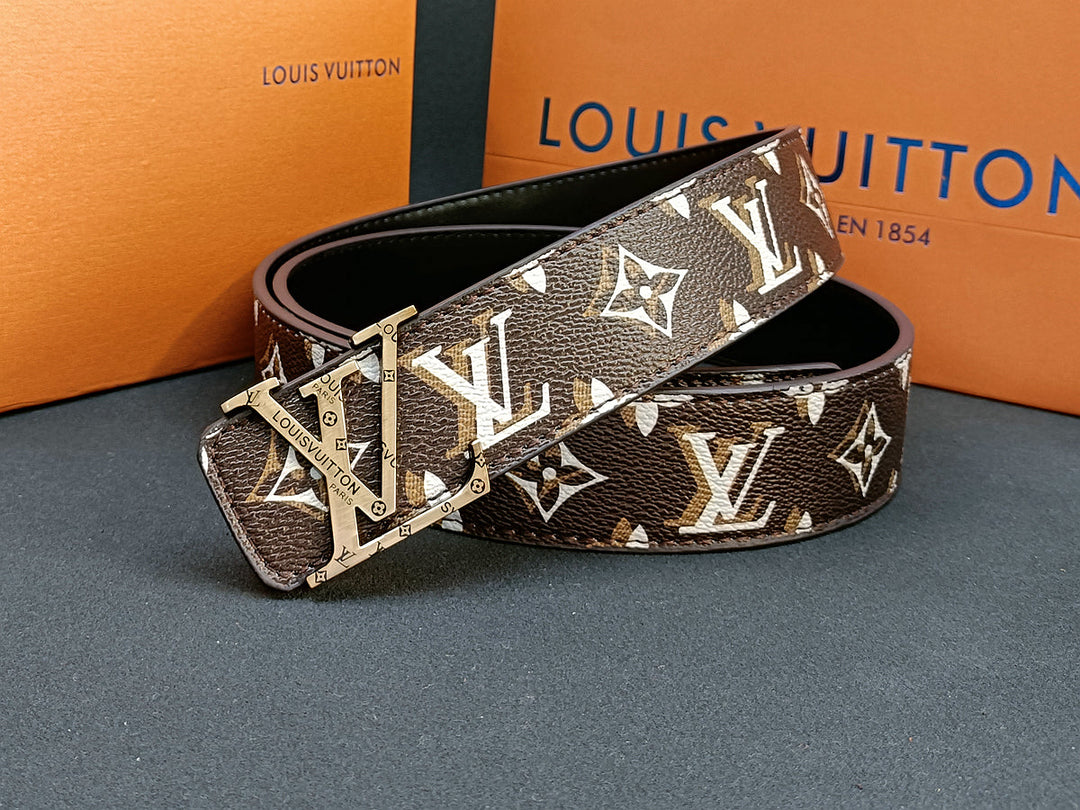 3 Colors luxury four-leaf clover double shadow printed belt