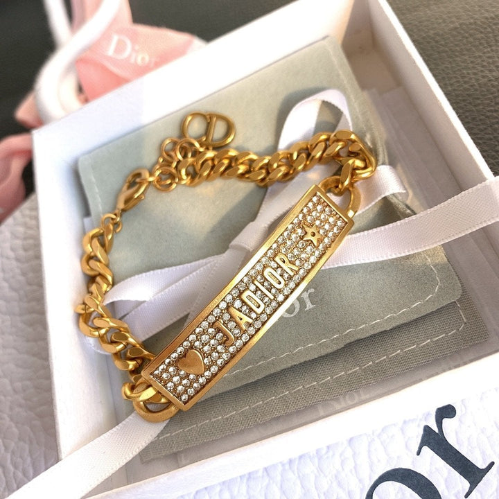 Chic Letter Crystal Bracelet