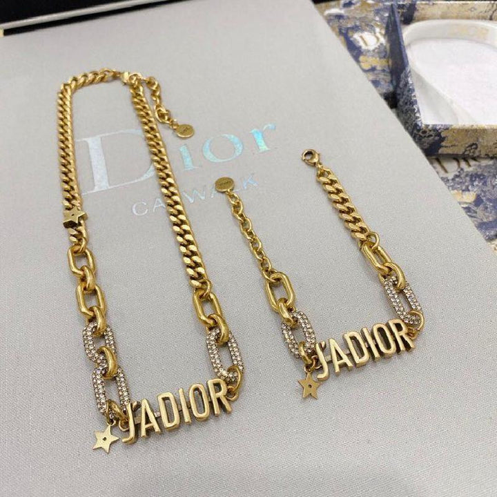 Luxury Rhinestone Letter Necklace