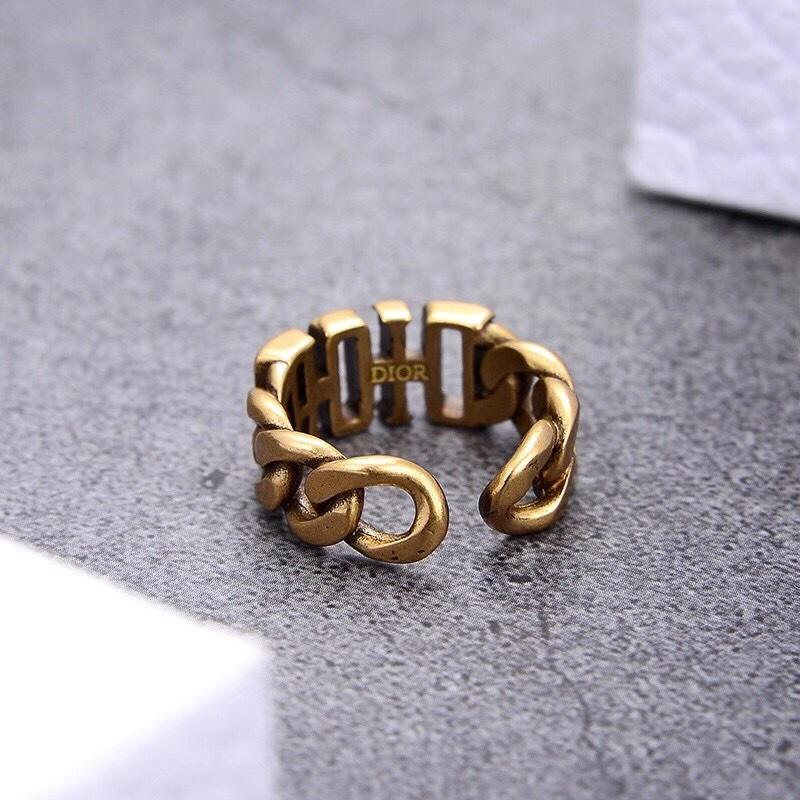 Letter Chain Hollow Split Ring