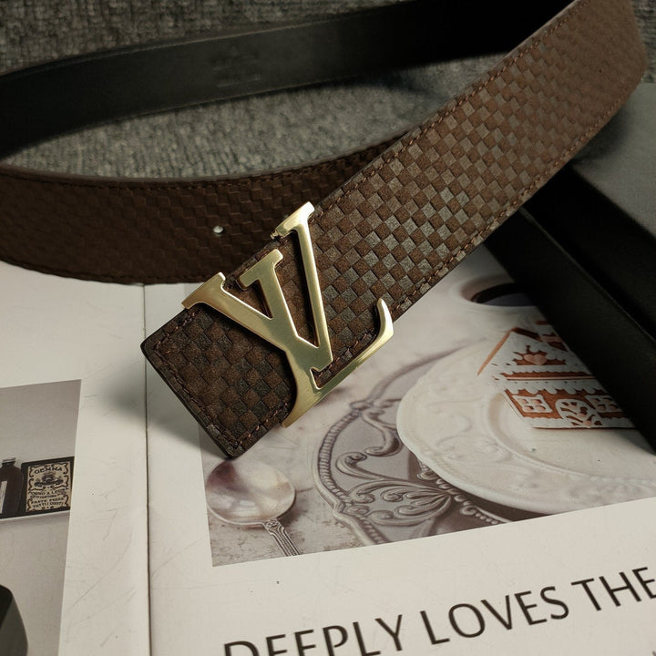 3 Colors Luxury Monogram Leather Belts