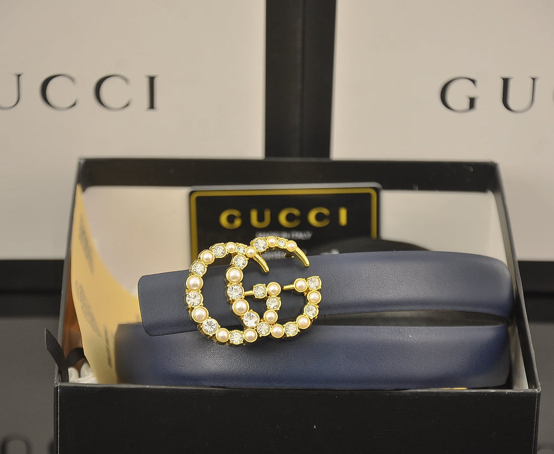 5 Color Fashion Double G Pearl Belt