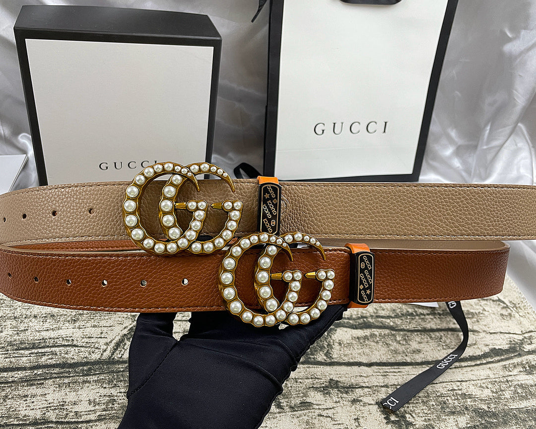 Deluxe Double G Pearl Belt in 4 Colors