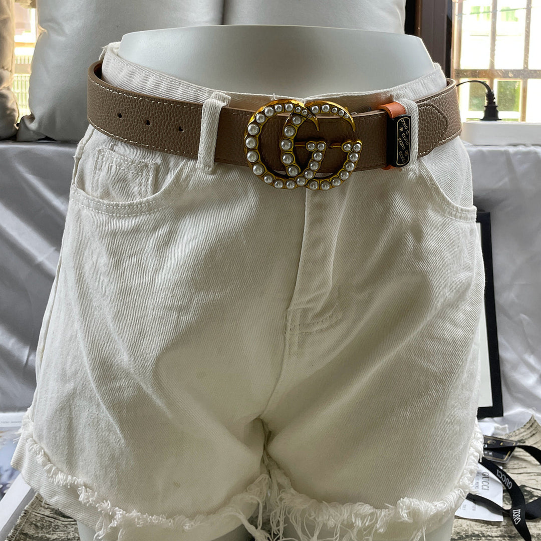 Deluxe Double G Pearl Belt in 4 Colors