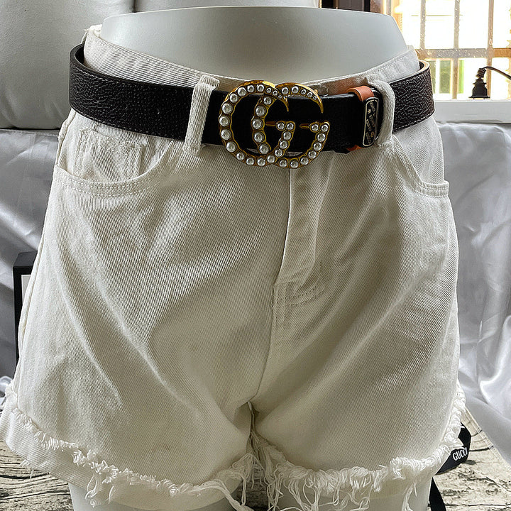 Deluxe Double G Pearl Belt in 4 Colors