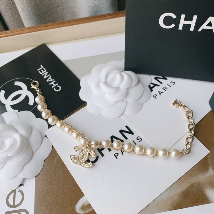 Fashion Lace Chain Pearl Bracelet