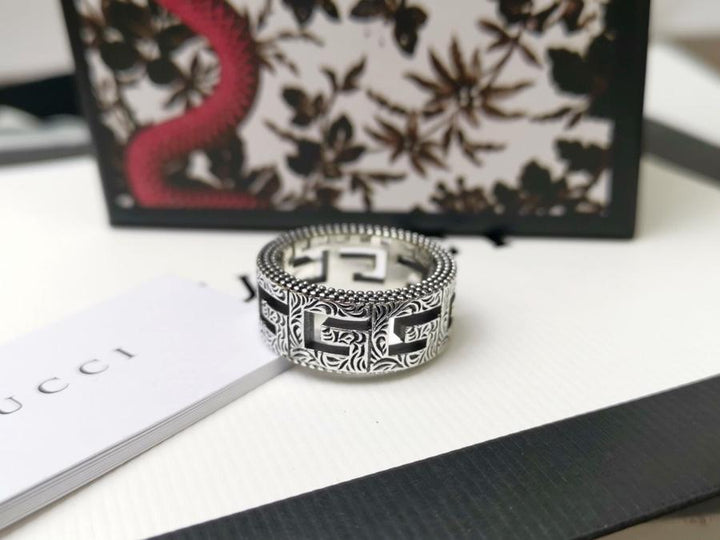 Retro Carved Stainless Steel Ring