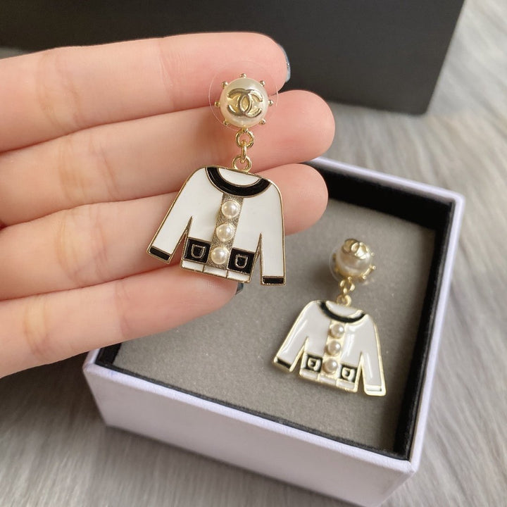 Fashion white women's clothes earrings