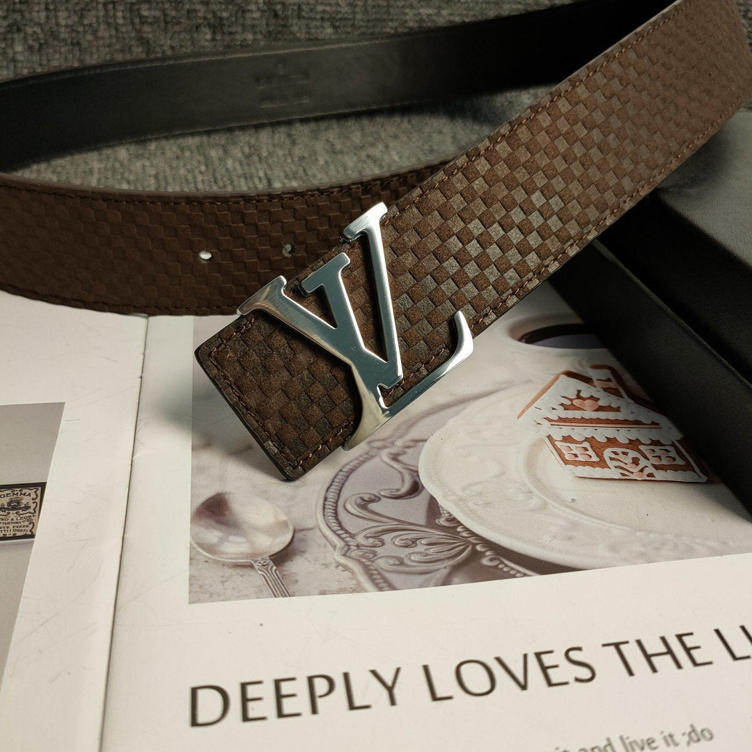 3 Colors Luxury Monogram Leather Belts