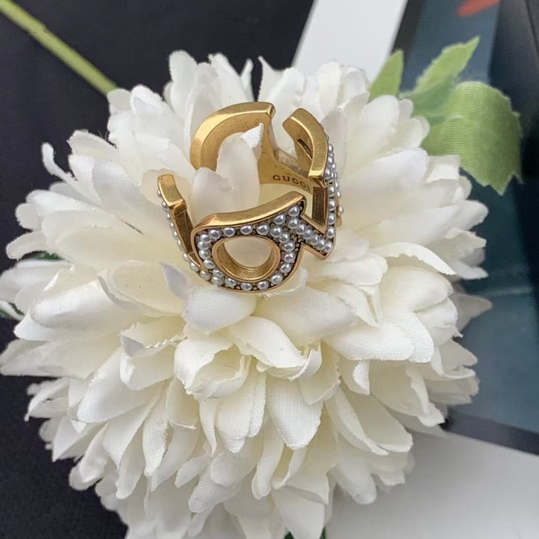 luxury pearl open ring