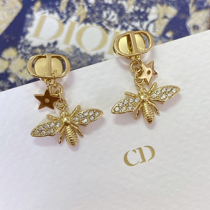 Royal Bee Pendant Earrings