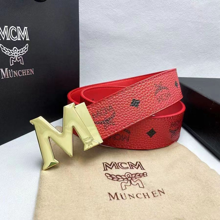 3 Colors M Letter Buckle Belt