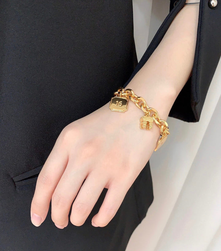 Fashionable Arc de Triomphe Brass Bracelet