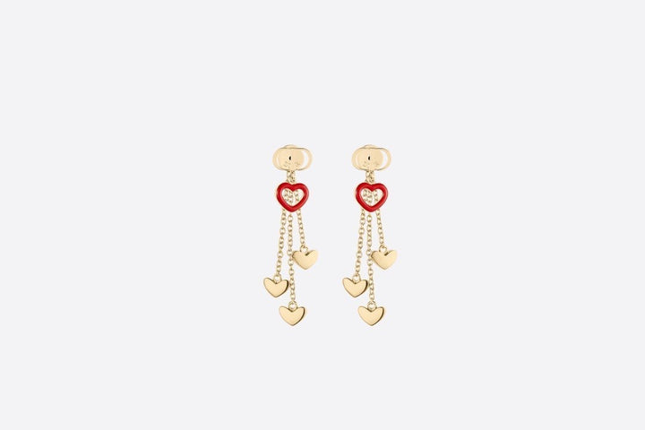 Fashion love long gold earrings