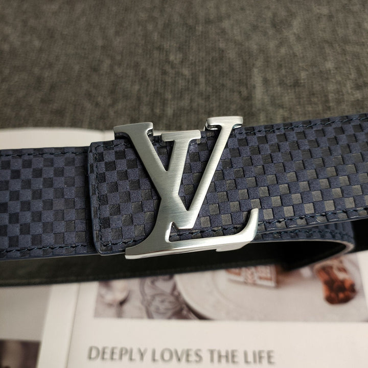 3 Colors Luxury Blue Leather Belt