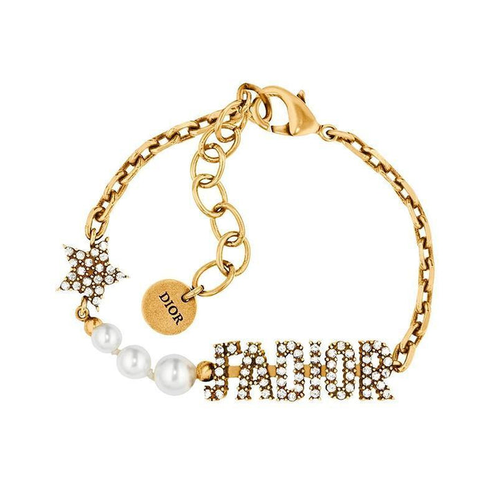 Imitation Crystal Vintage Gold Finish Bracelet