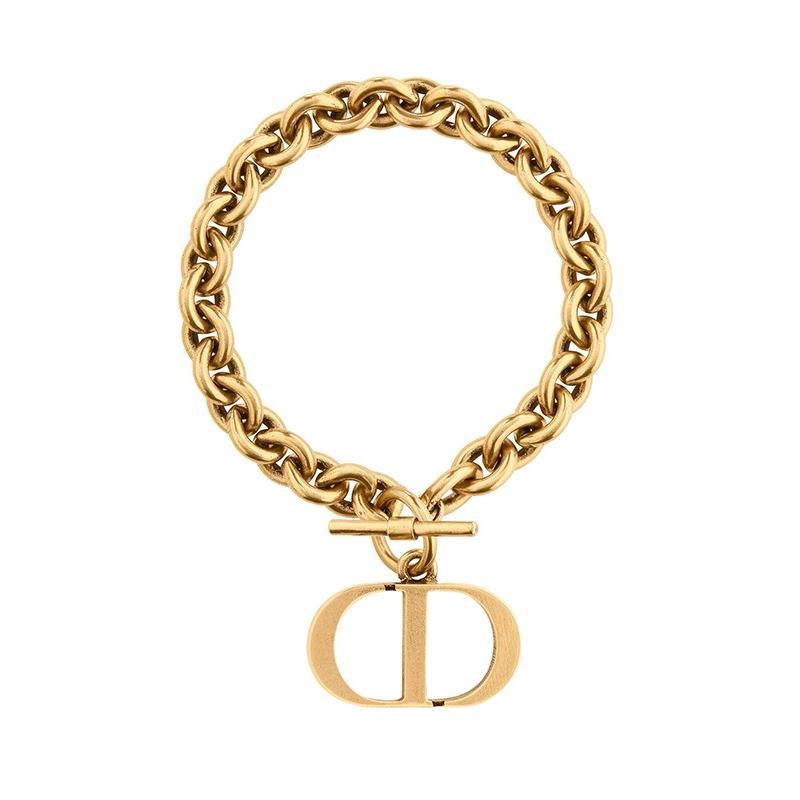 Gold-finish Metal Bolt Buckle Bracelet