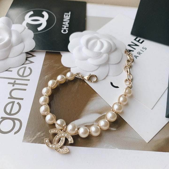 Fashion Lace Chain Pearl Bracelet