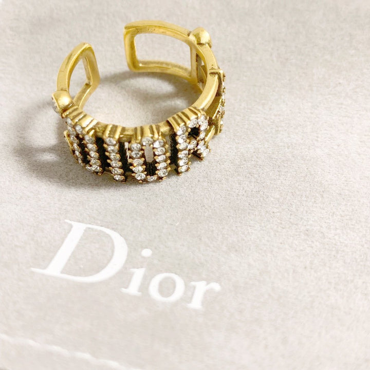 Letter Star Diamond Open Ring