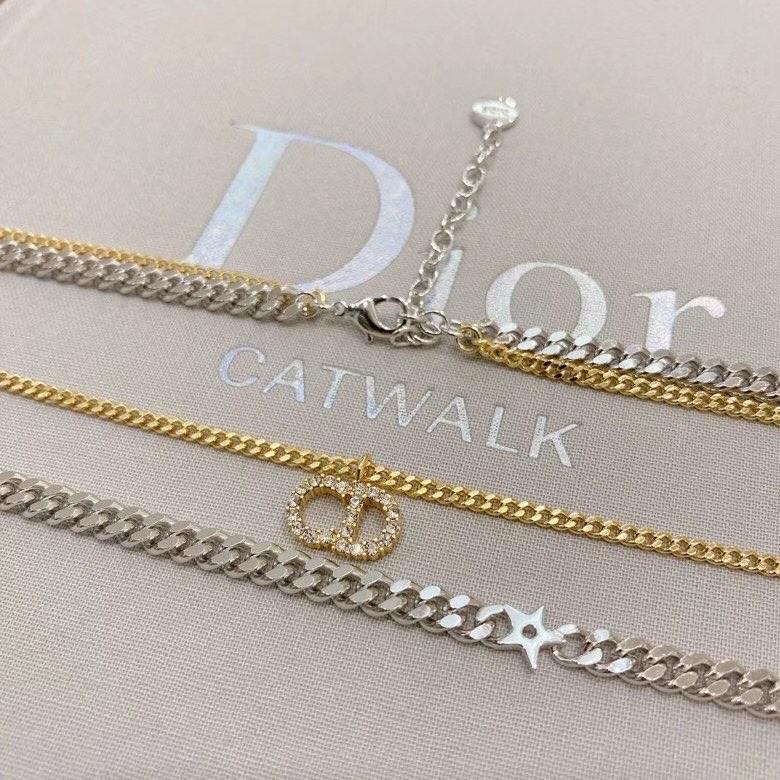 Letters, Stars, Gold And Silver Two-Tone Necklace