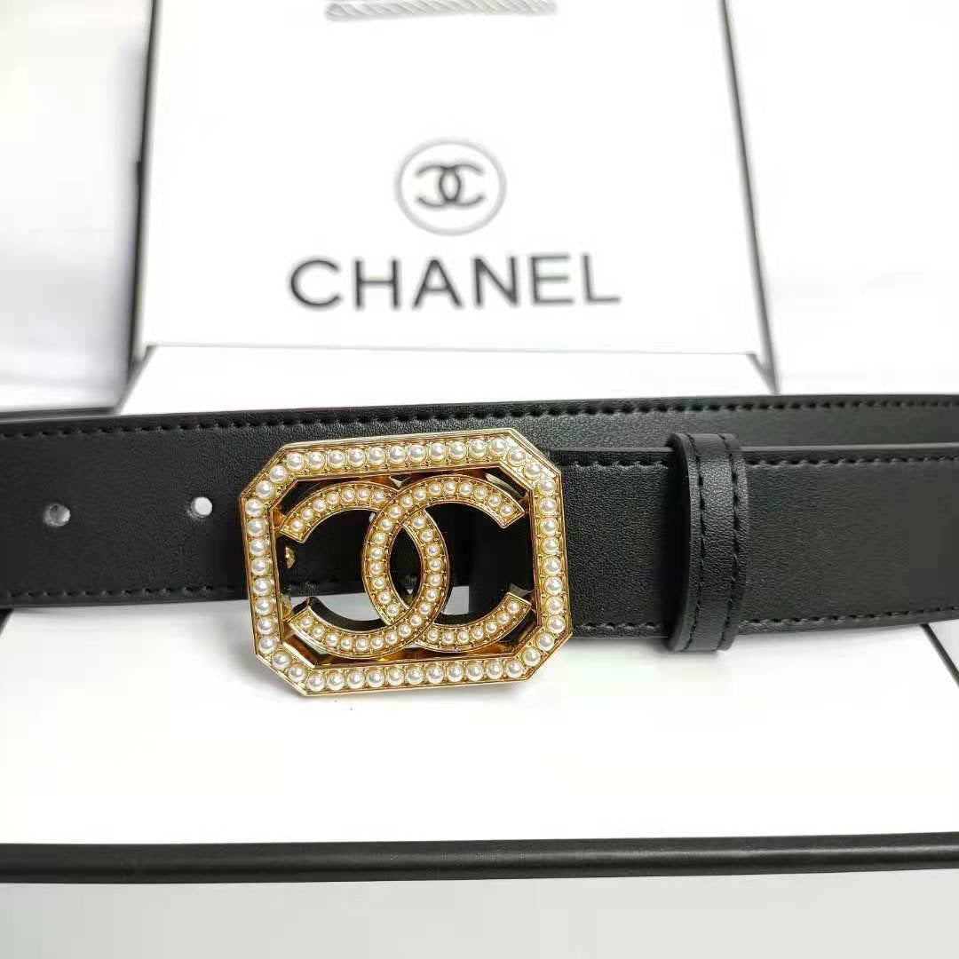 2 Colors Luxury Monogrammed Square Buckle Belts