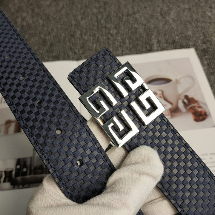 3 Colors Luxury Blue Leather Belt