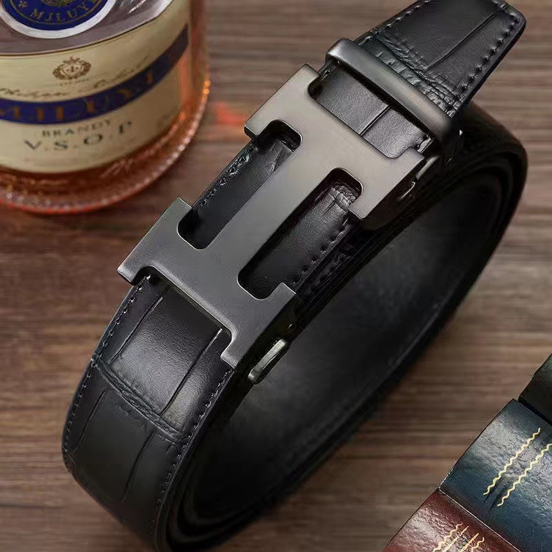 3 Colors Classic Alphabet Buckle Ladies Leather Belt