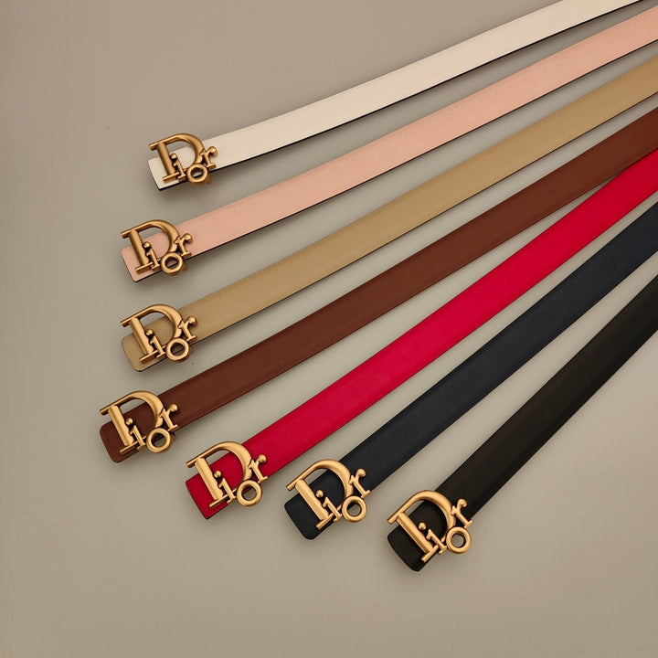 6 Colors Stylish Monogrammed Leather Belts