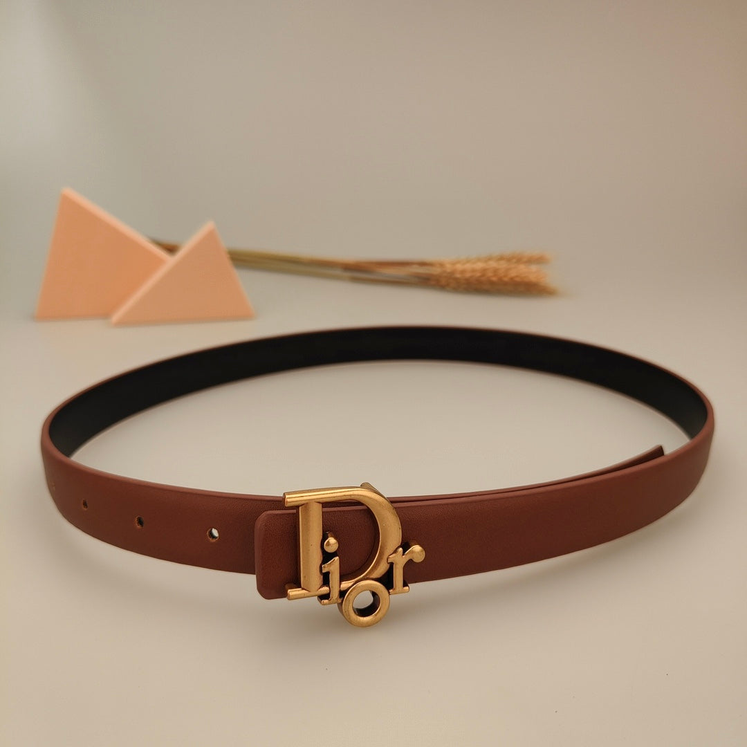 6 Colors Stylish Monogrammed Leather Belts