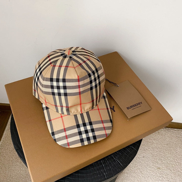 May new products - brown checkered baseball cap