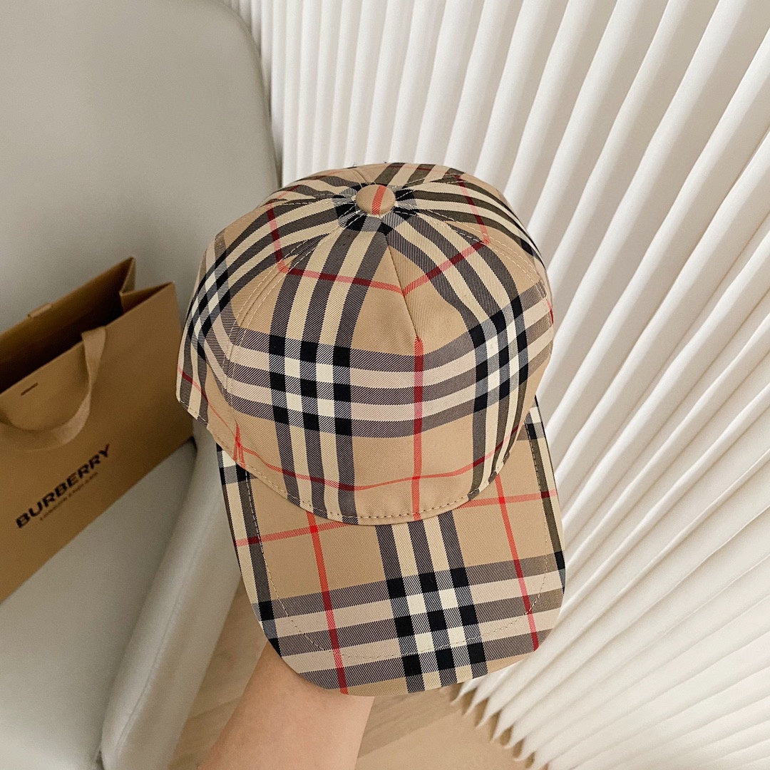 May new products - brown checkered baseball cap