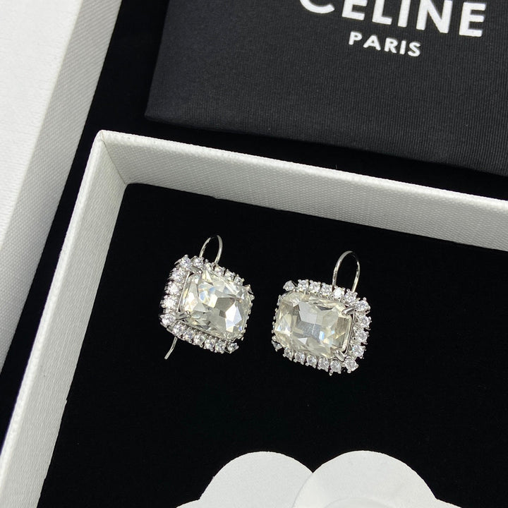 2024 new square rhinestone earrings