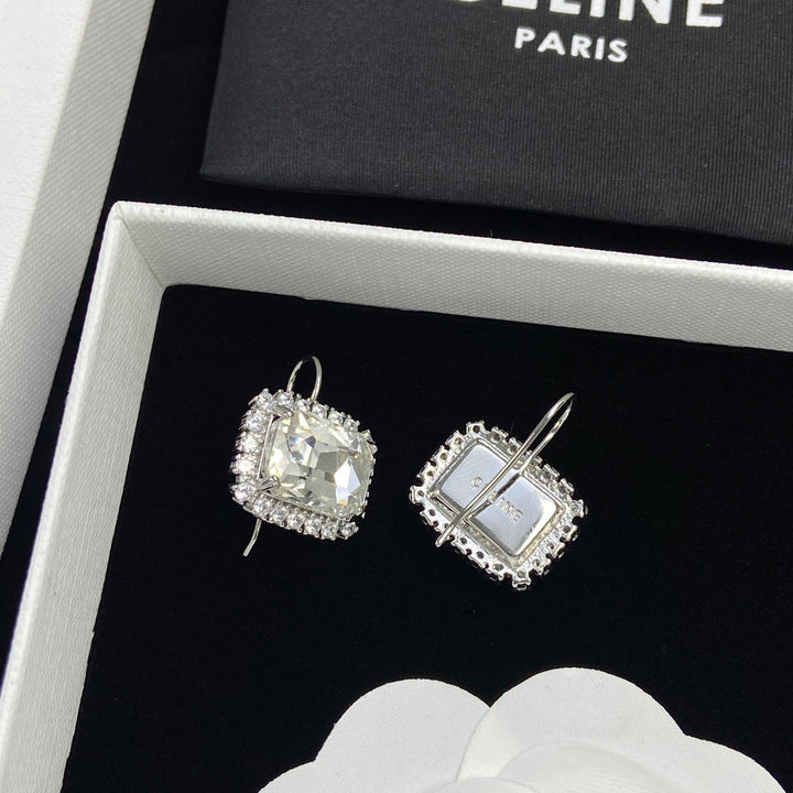 2024 new square rhinestone earrings