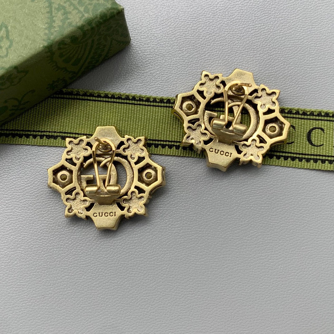 Fashion colored diamond earrings