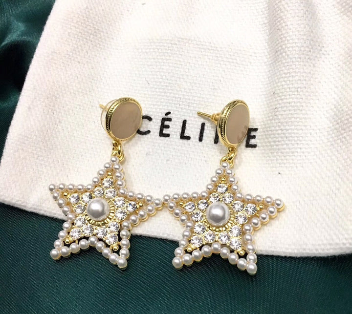 Fashion Star Pearl Earrings