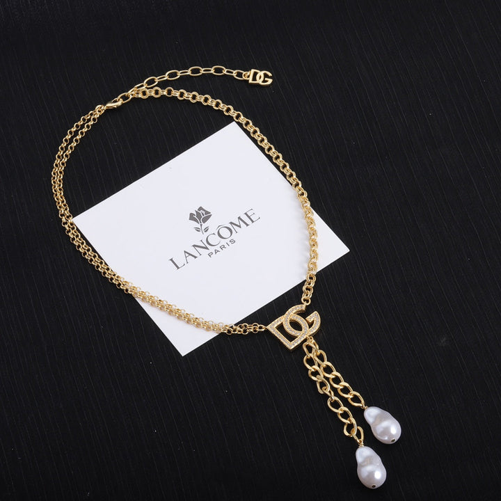 Fashion DG Pearl Pendant Necklace