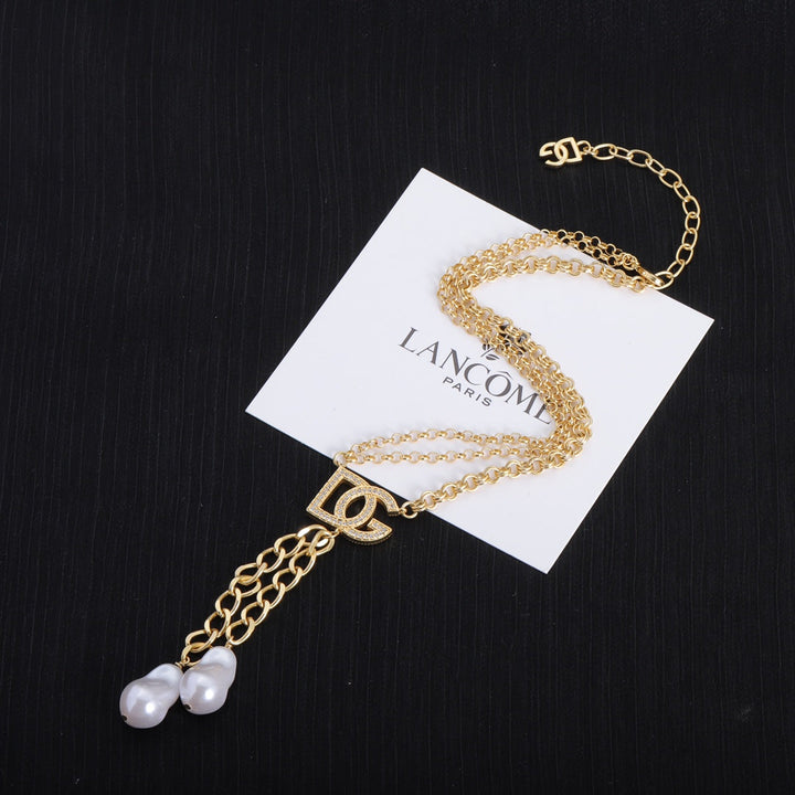 Fashion DG Pearl Pendant Necklace