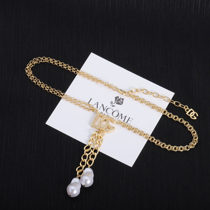 Fashion DG Pearl Pendant Necklace