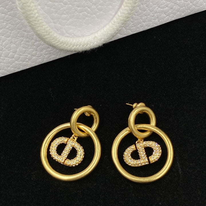 Luxury CD monogram earrings