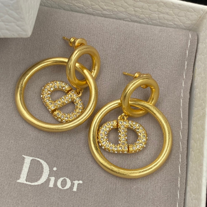 Luxury CD monogram earrings