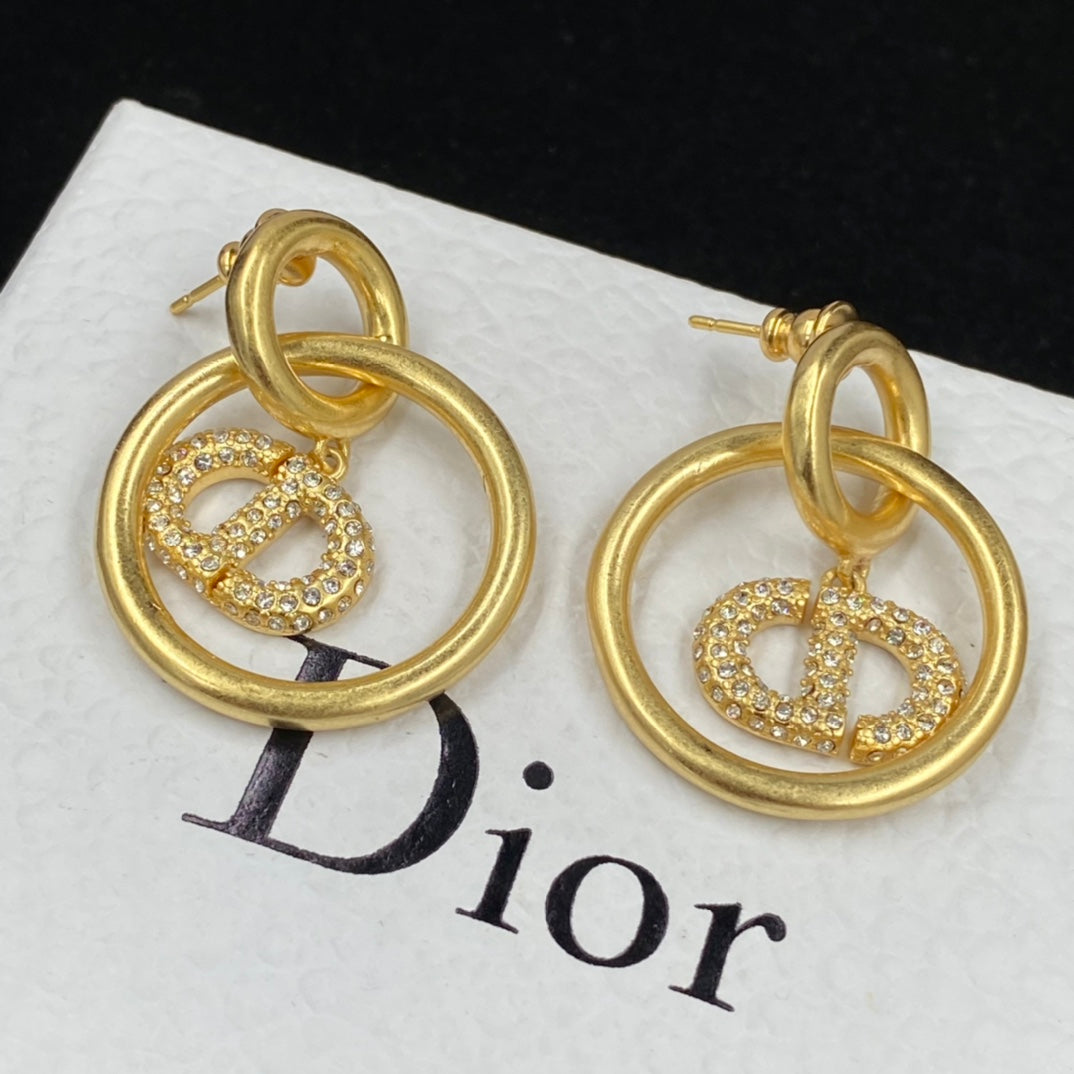 Luxury CD monogram earrings