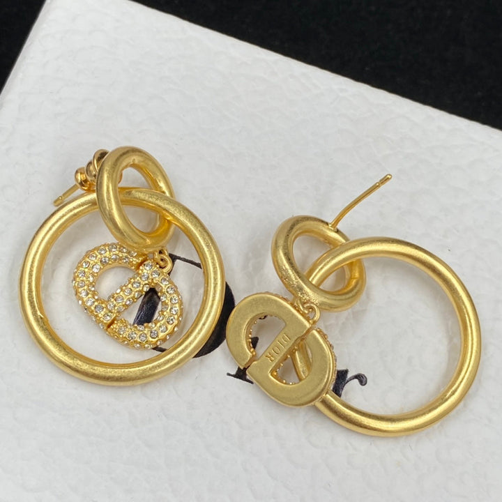 Luxury CD monogram earrings