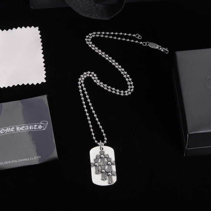 New Cross Pendant Silver Necklace