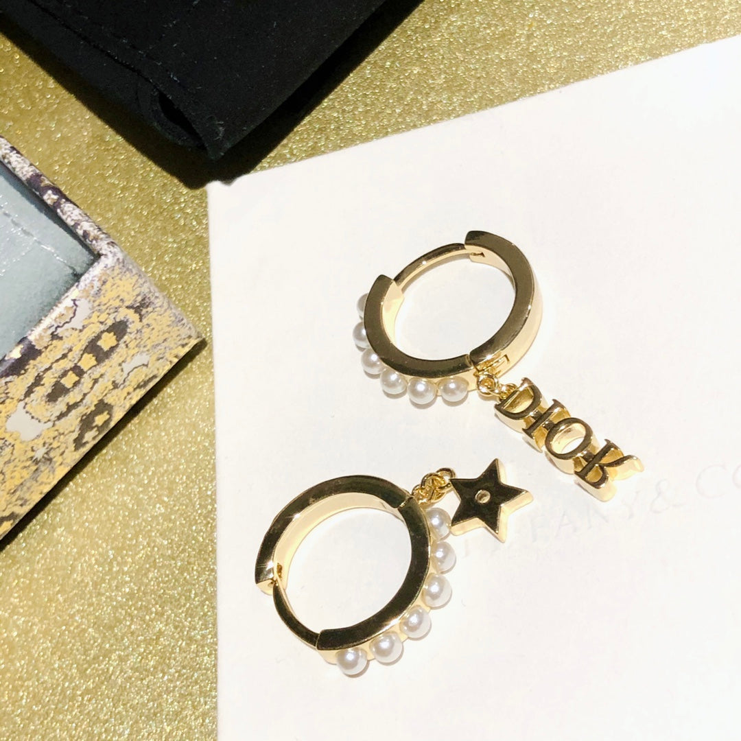 2024 New Asymmetric Star Letter Earrings