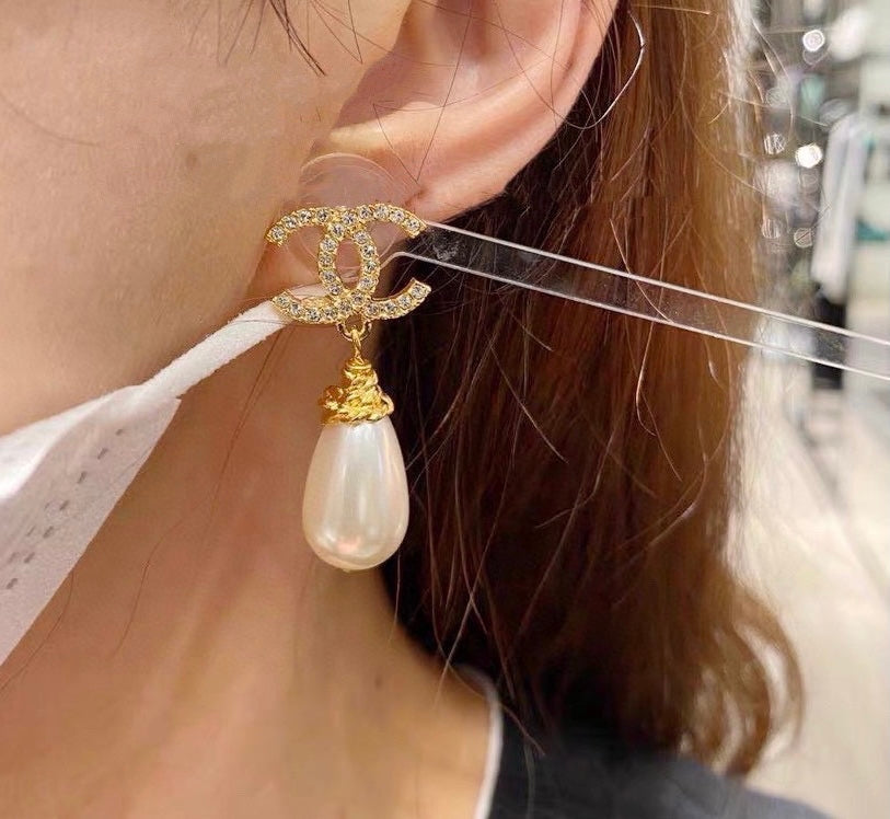 Classic CC Drop Tassel Earrings