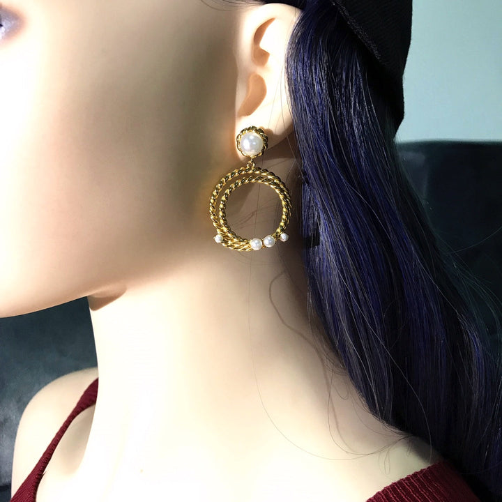 Fashion Twist Double Layers Earrings