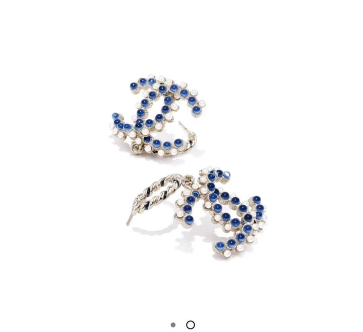 Classic Blue Bead Earrings