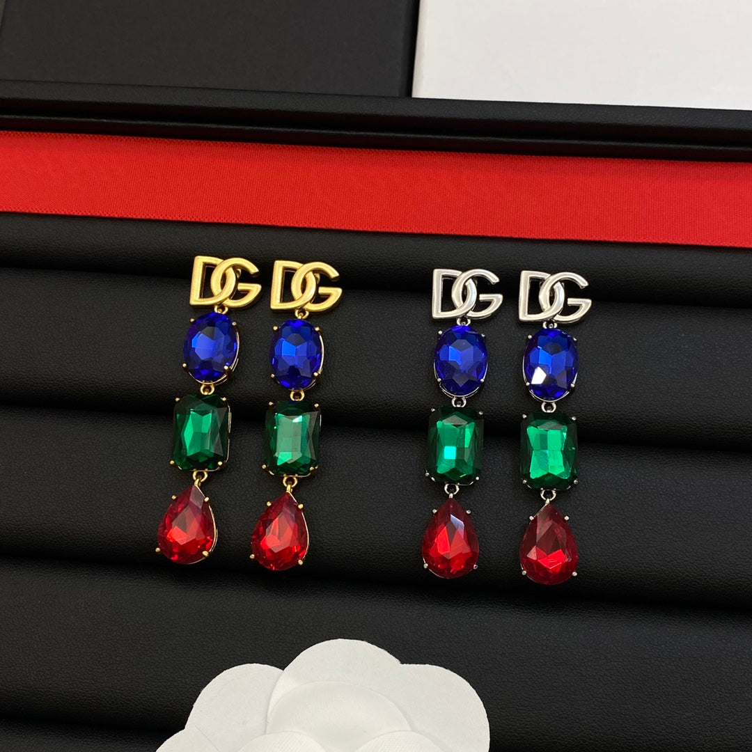 Fashion DG colored diamond earrings